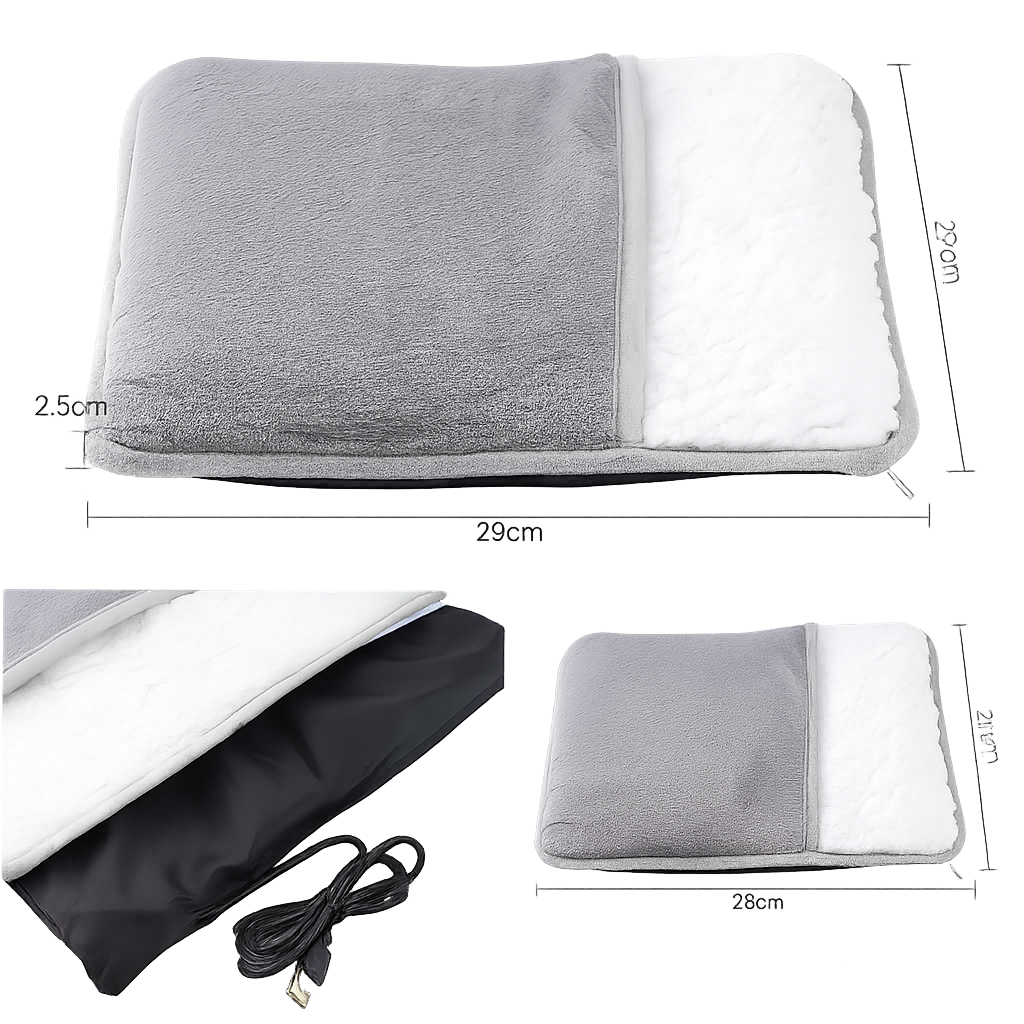 Electric Heated Foot Warmer – Soft Heating Pad for Home & Office