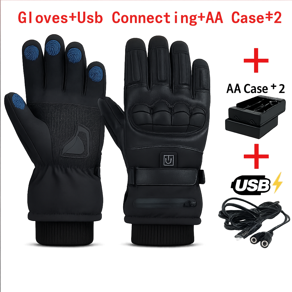 Heated Motorcycle Gloves – Waterproof Touchscreen Winter Gloves for Men & Women