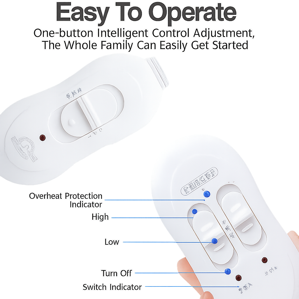 Electric Heated Blanket – Adjustable Temperature Warmer for Home & Winter Use