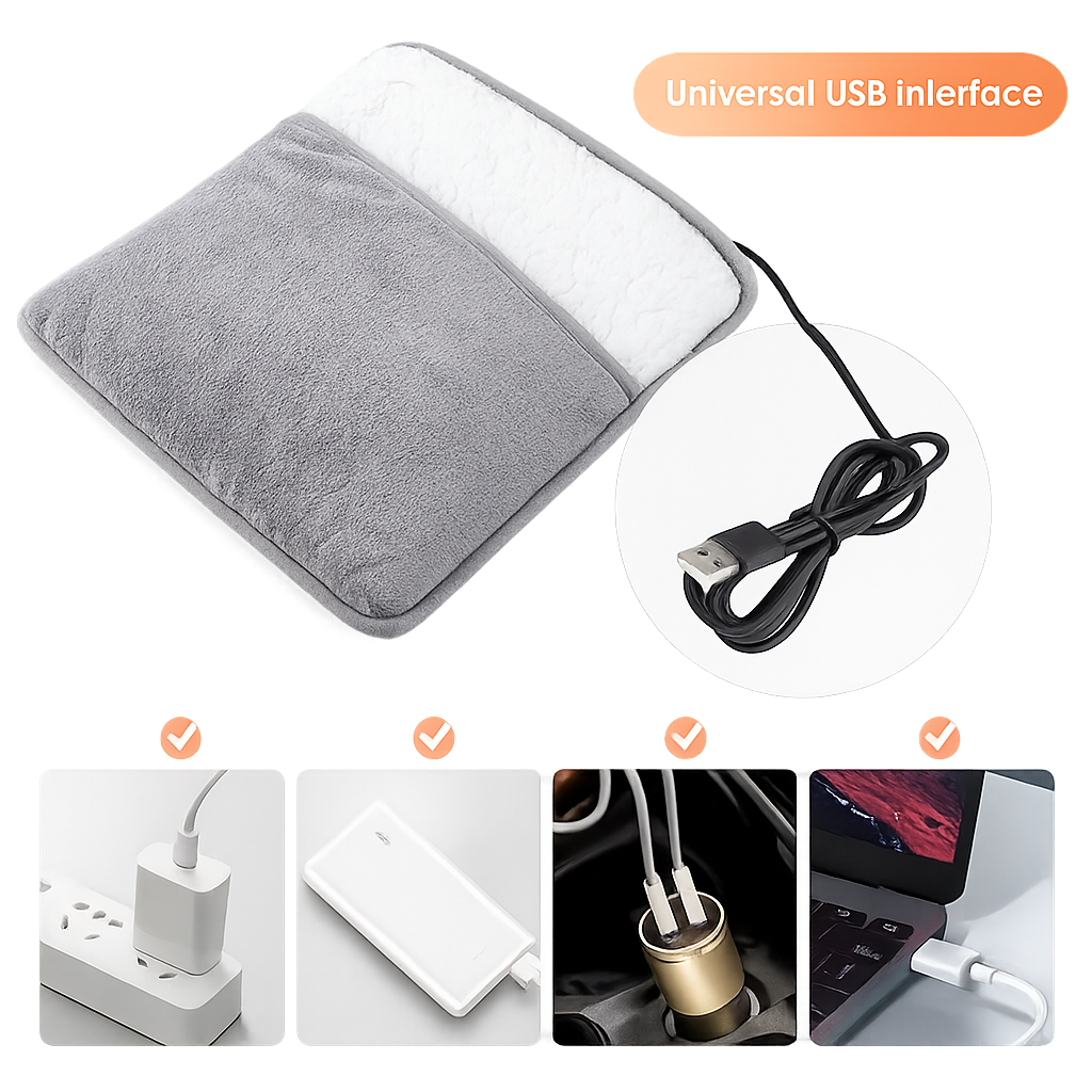 Electric Heated Foot Warmer – Soft Heating Pad for Home & Office
