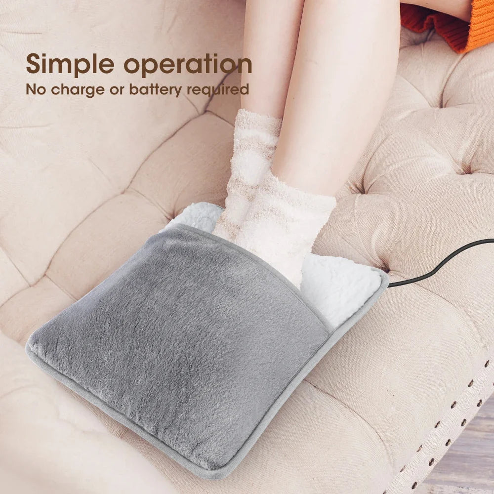 Electric Heated Foot Warmer – Soft Heating Pad for Home & Office