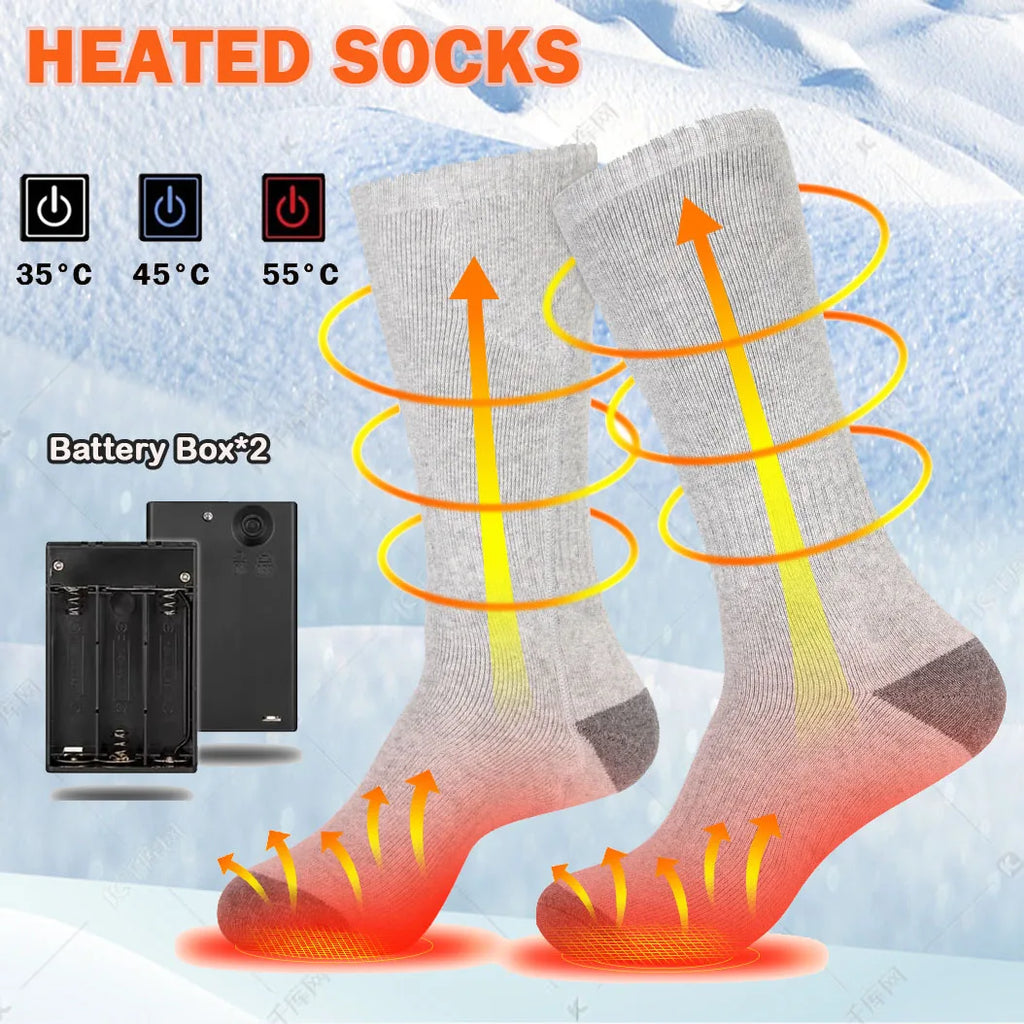 Heated Socks – 3-Level Electric Winter Foot Warmers for Men & Women