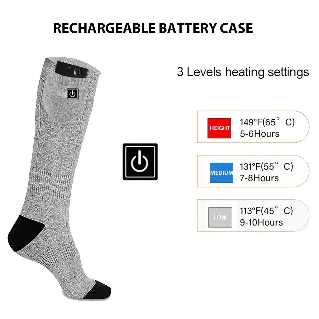 Heated Socks – 3-Level Electric Winter Foot Warmers for Men & Women