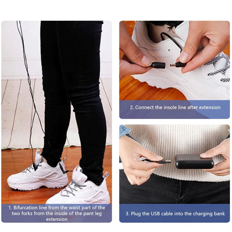 Electric Heated Insoles – USB Powered Foot Warmers for Winter