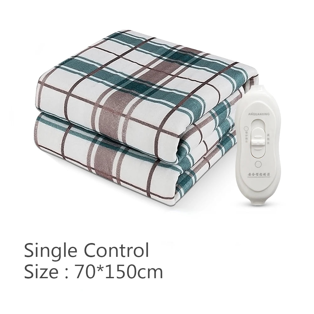 Electric Heated Blanket – Adjustable Temperature Warmer for Home & Winter Use
