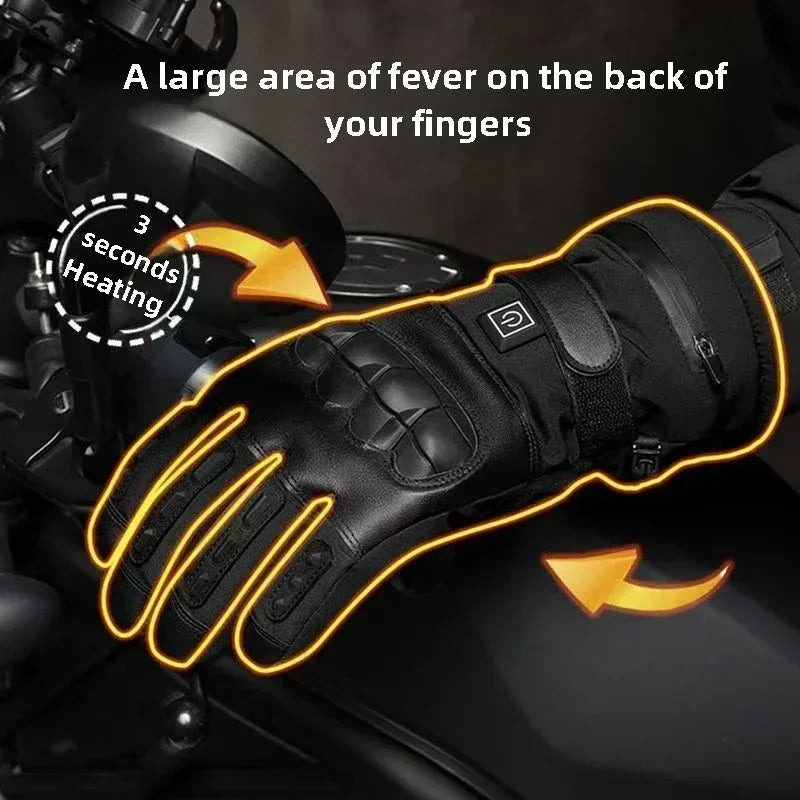 Heated Motorcycle Gloves – Waterproof Touchscreen Winter Gloves for Men & Women