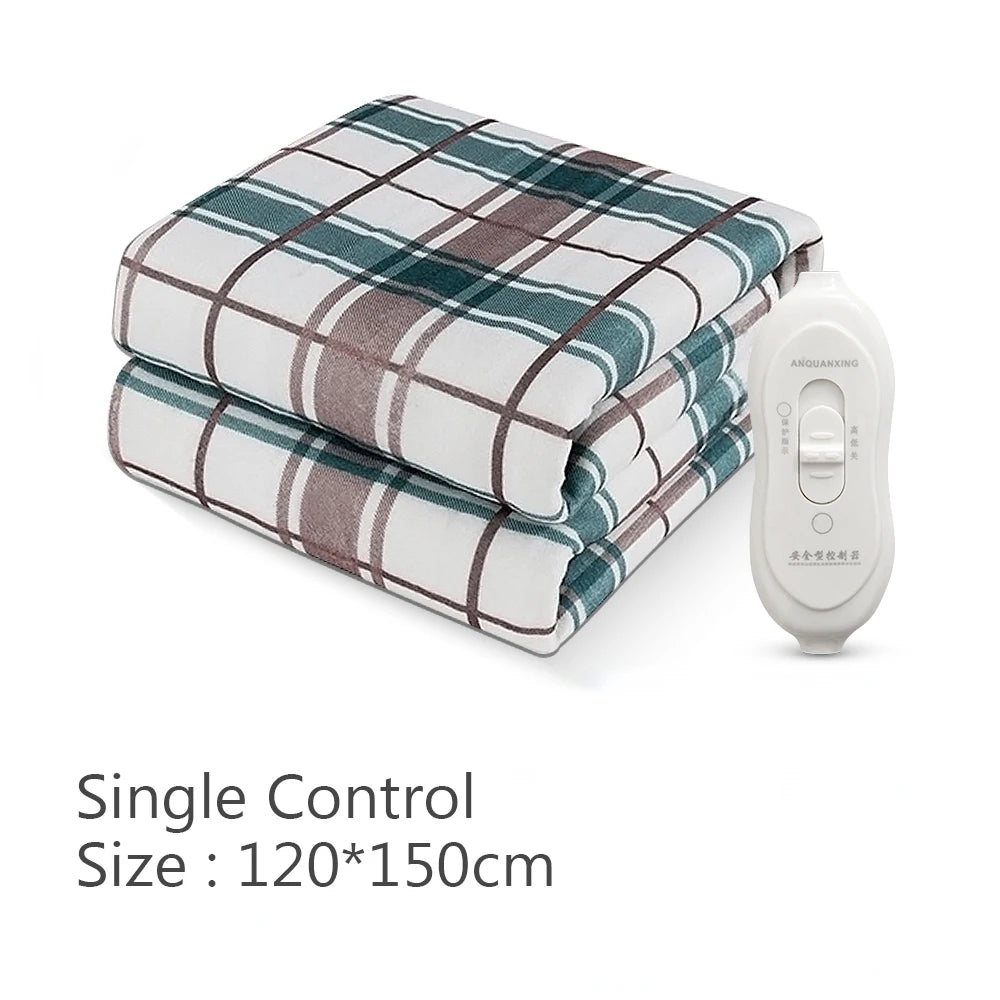 Electric Heated Blanket – Adjustable Temperature Warmer for Home & Winter Use