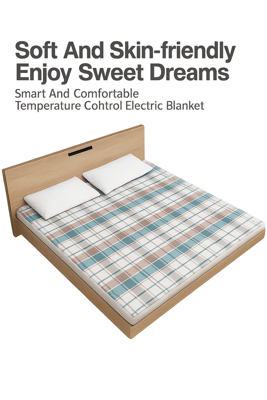 Electric Heated Blanket – Adjustable Temperature Warmer for Home & Winter Use